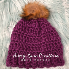 Lina Beanie Maroon Crochet